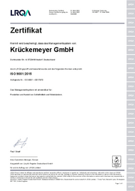 DIN ISO 9001 Zertifikat - deutsch