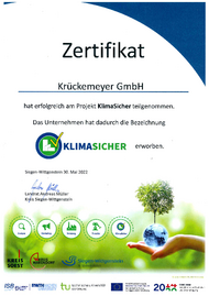 Zertifikat Klimasicher 5-2022
