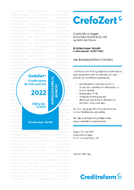 CrefoZert Zertifikat 2022